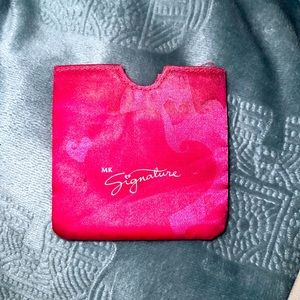 MK silver compact mirror